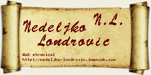 Nedeljko Londrović vizit kartica